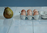 Still Life with Eggbox and Pear